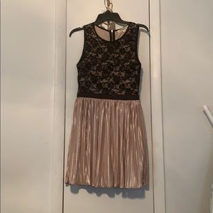 Black and gold cocktail dress